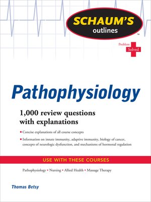 cover image of Schaum's Outline of Pathophysiology